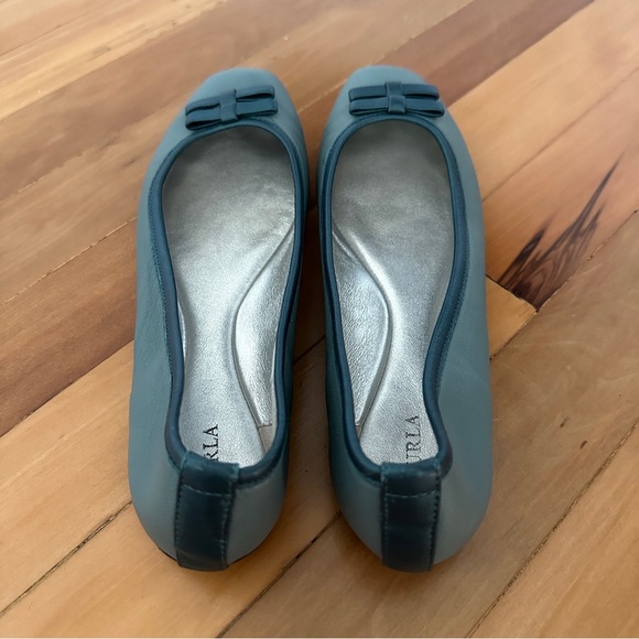 Furla teal Italian leather ballet flats 36 - Picture 4 of 7